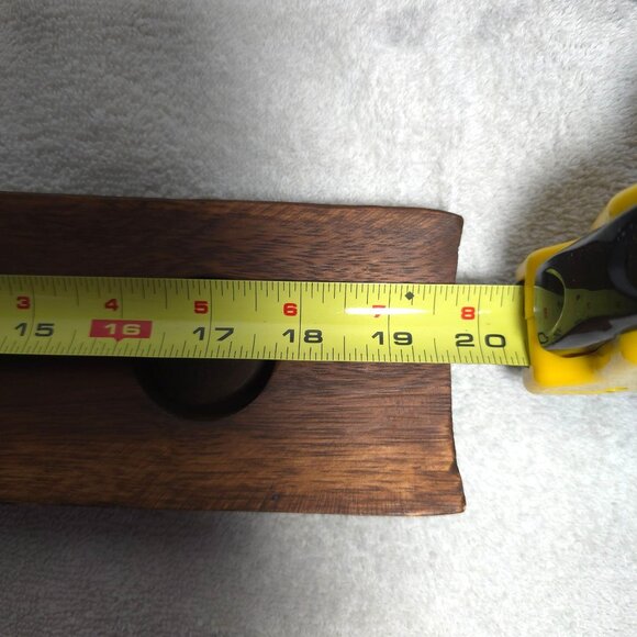 Wooden 5-Slot Tea Light Candle Shot Glass Holder Rectangular Made in Thailand - Picture 7 of 10